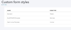 custom form template list